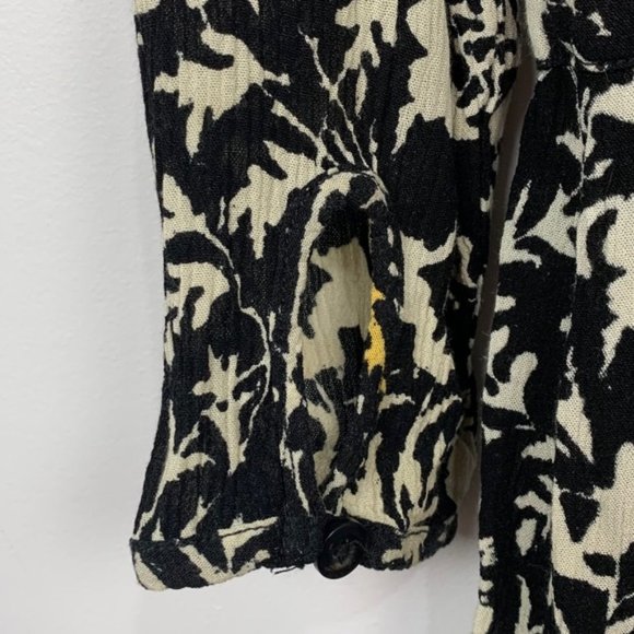 Free People "Resort" Oversized Romper Black Multi - Picture 5 of 5